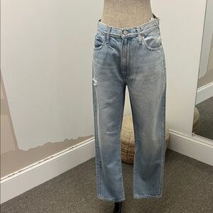 Etica high rise boyfriend cut.